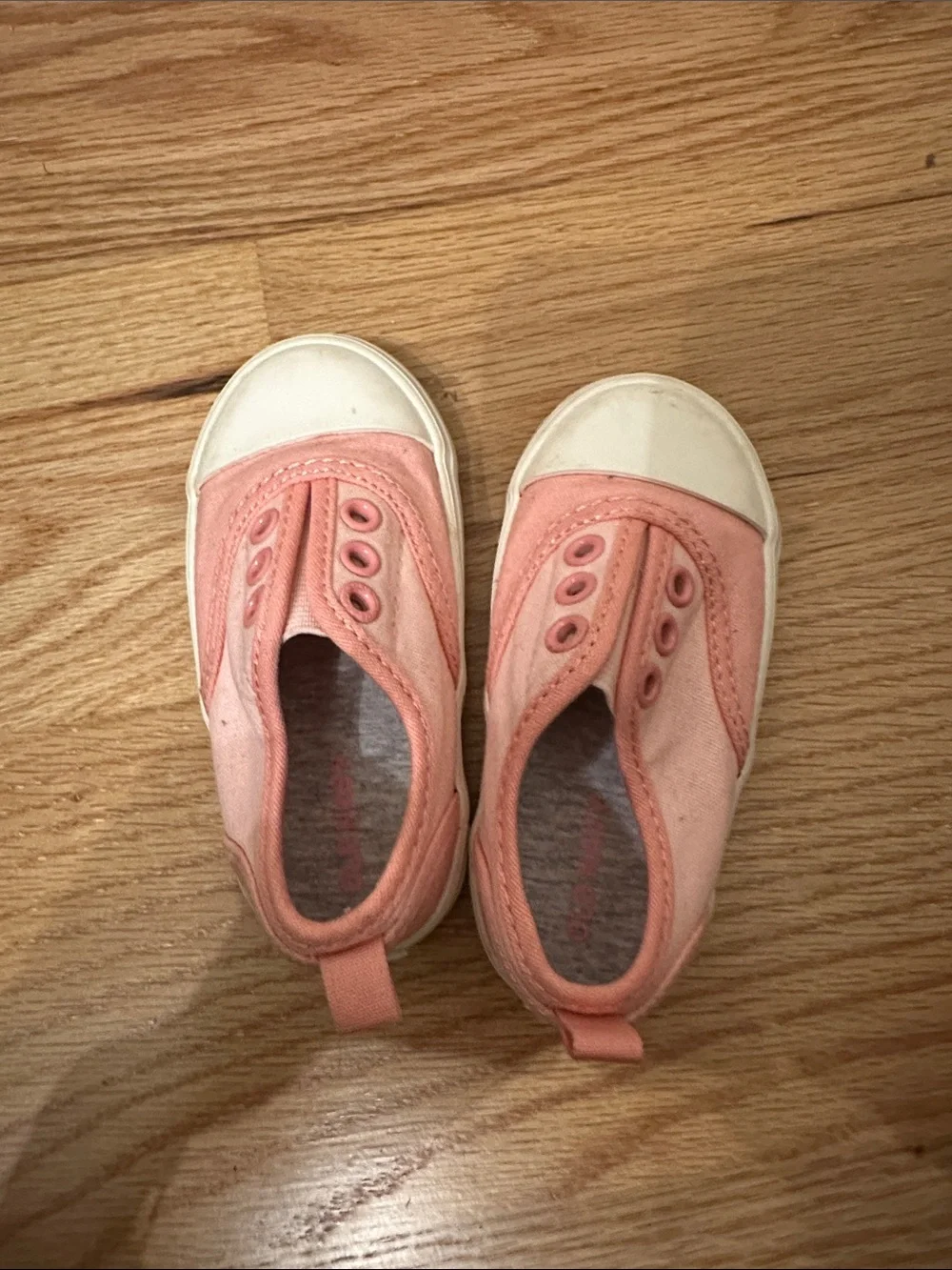 Old Navy Peach Slip-On Canvas Sneakers for Kids
